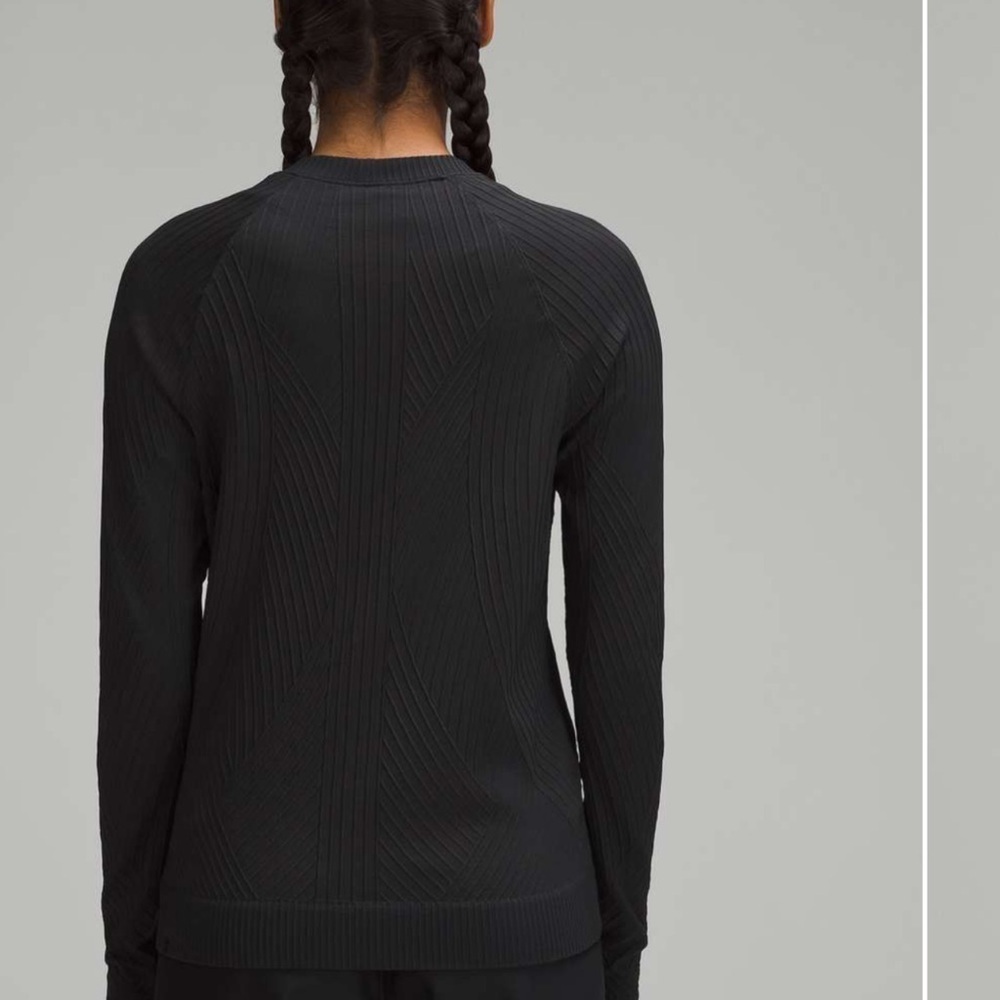 Lululemon Womens Top Black Rest Less Pullover Crew Neck Ribbed T Shirt Size - Picture 4 of 10